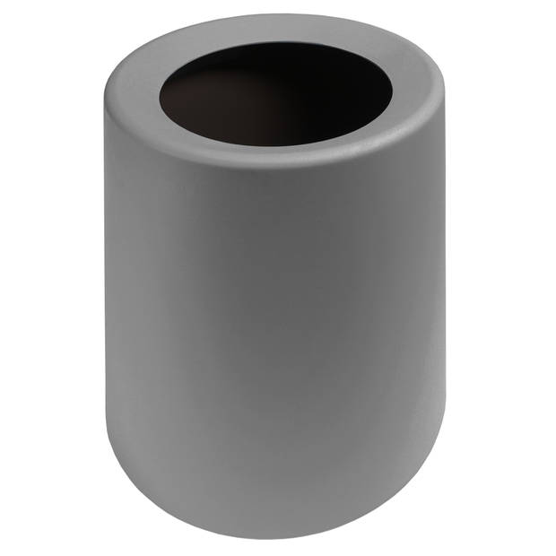 QUVIO Prullenbak plastic met binnenemmer - 12 L - Donker grijs