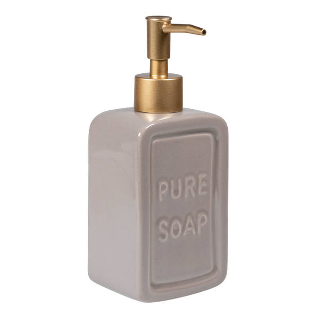 QUVIO Zeep dispenser 'pure soap' - Grijs