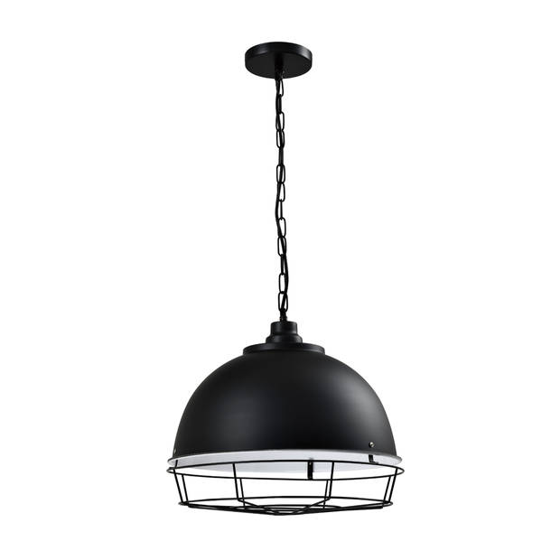 QUVIO Hanglamp rond met metal frame zwart - QUV5131L-BLACK