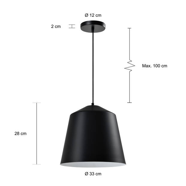 QUVIO Hanglamp langwerpig zwart - QUV5162L-BLACK