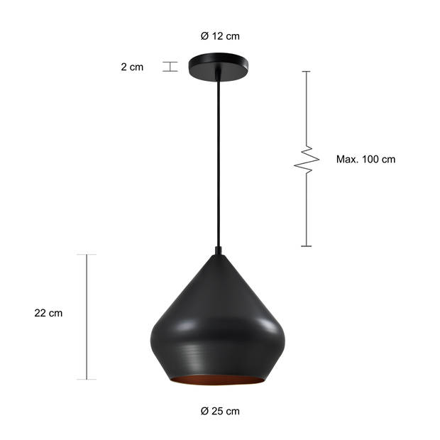 QUVIO Hanglamp zwart - QUV5161L-BLACK