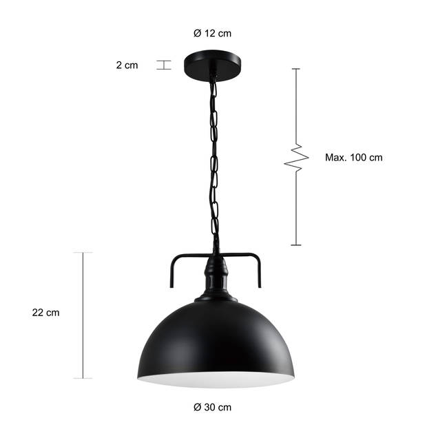 QUVIO Hanglamp rond - QUV5178L-BLACK