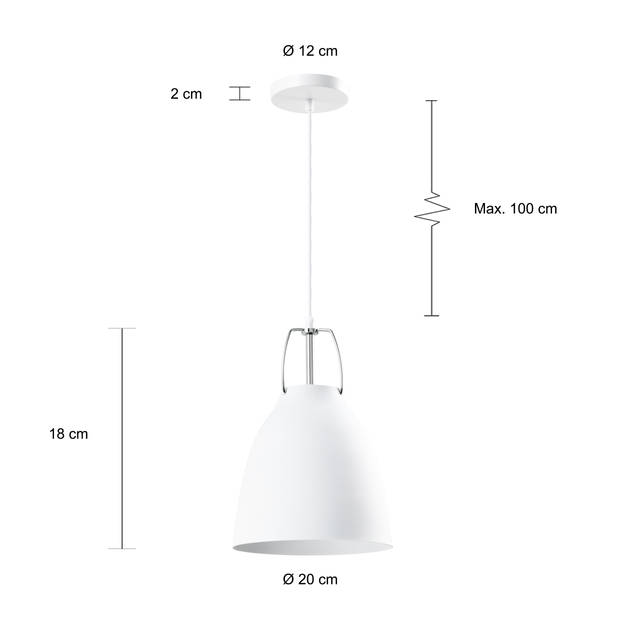 QUVIO Hanglamp langwerpig wit - QUV5147L-WHITE