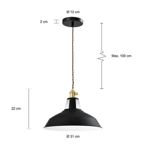 QUVIO Hanglamp zwart - QUV5066L-BLACK