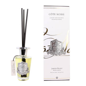 Geurstokjes White Garden 150ml zilver - Cote Noire