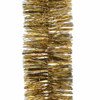 1x Kerst lametta guirlandes goud 270 cm kerstboom versiering/decoratie - Kerstslingers