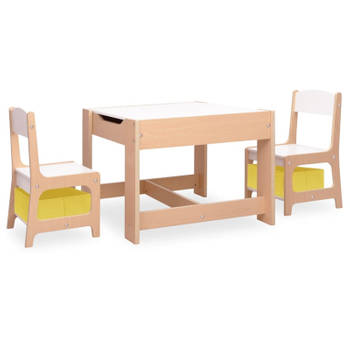 vidaXL Kindertafel met 2 stoelen MDF