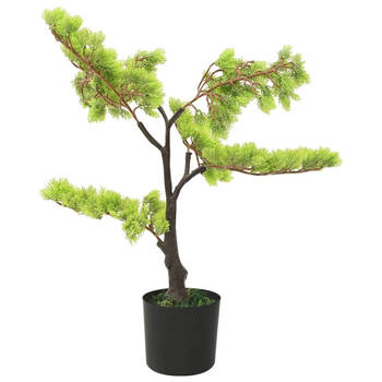 The Living Store Cipres Bonsai Kunstplant - 60cm - Gedetailleerde bladeren - Realistische uitstraling