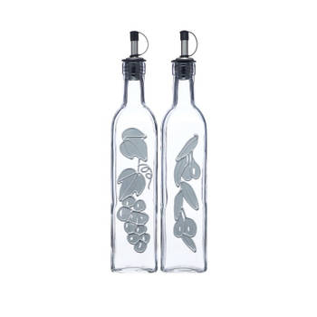 Glazen olie fles met schenktuit 250 ml - Olie- en | Blokker
