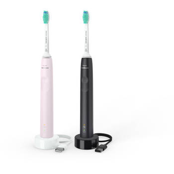 Philips Sonicare elektrische duo tandenborstel HX3675/15 - roze & zwart