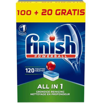 Finish All-in One Regular 120 tabs