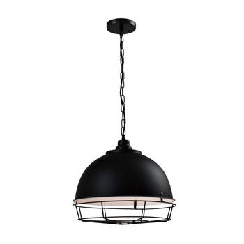 QUVIO Hanglamp rond met metal frame zwart - QUV5131L-BLACK