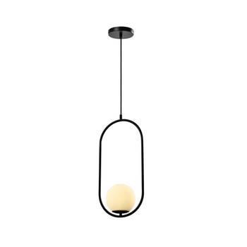 QUVIO Hanglamp glas langwerpig zwart - QUV5123L-BLACK