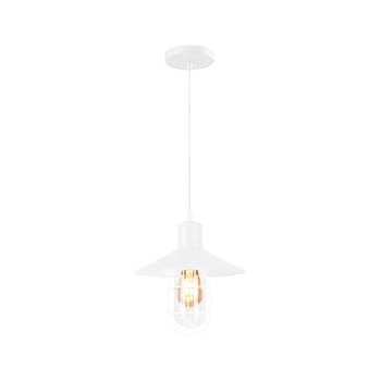 QUVIO Hanglamp metaal en glas - QUV5082L-WHITE