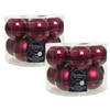 20x stuks glazen kerstballen framboos roze (magnolia) 6 cm mat/glans - Kerstbal