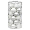 30x stuks kleine glazen kerstballen wit mix 4 cm - Kerstbal