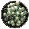 Bellatio Decorations kerstballen - 37x -mintgroen - 6 cm -kunststof - Kerstbal