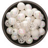 Bellatio Decorations kerstballen - 37x -parelmoer - 6 cm -kunststof - Kerstbal