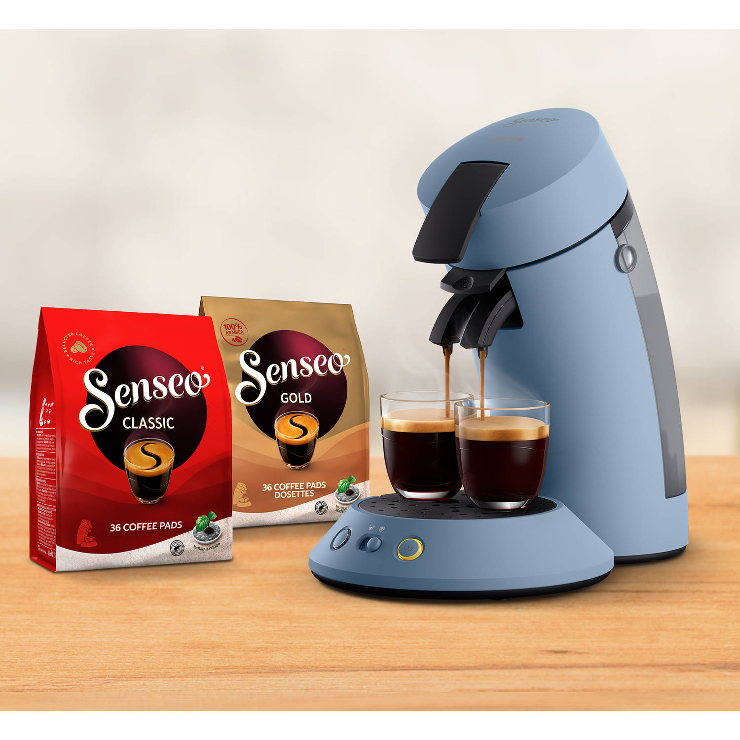Philips - SENSEO - Original Plus - koffiepadmachine - CSA210/70 - blauw - inclusief 72 koffiepads
