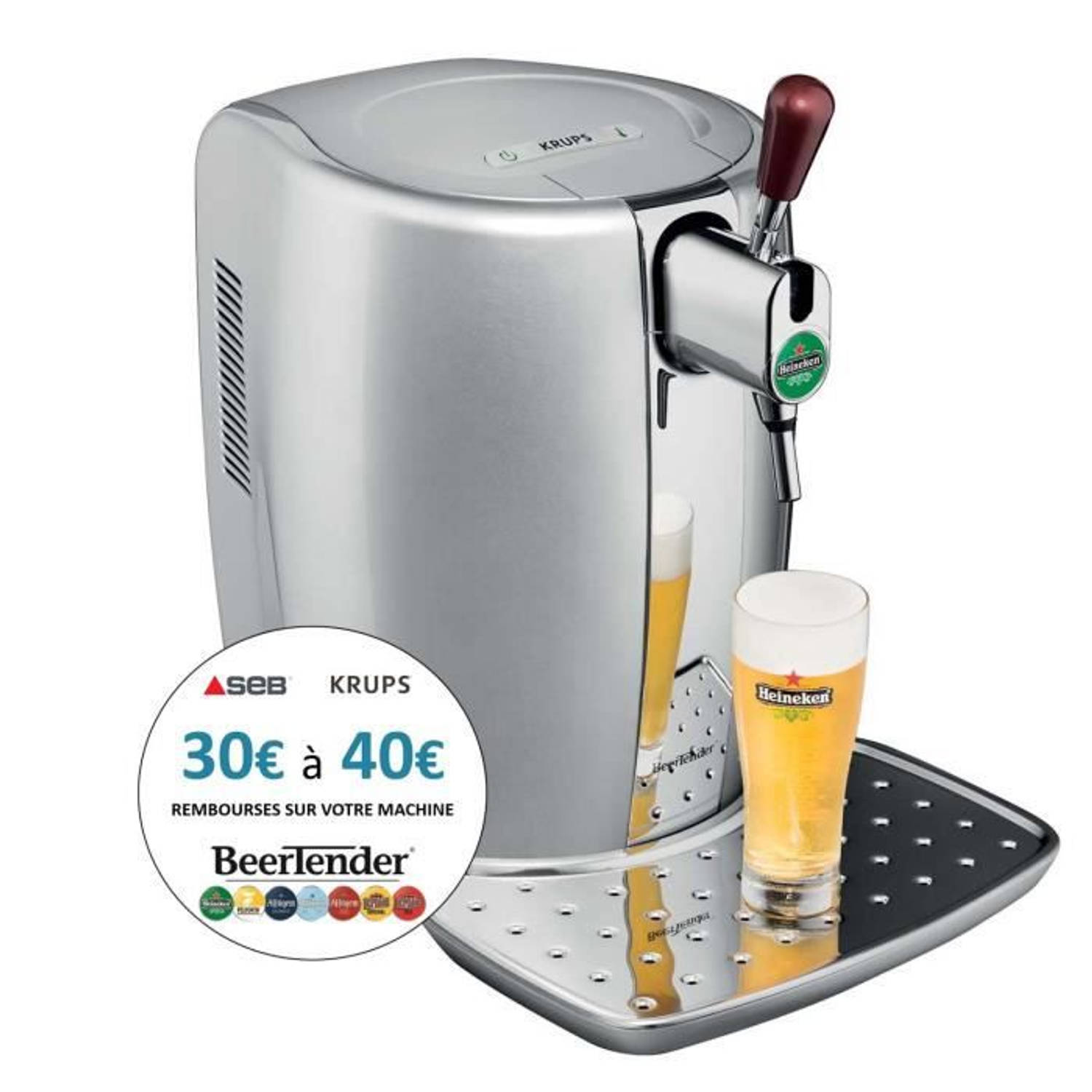 Krups Bierbrouwer Beertender Vb700e00 Compatibele 5l Vaten Chrome