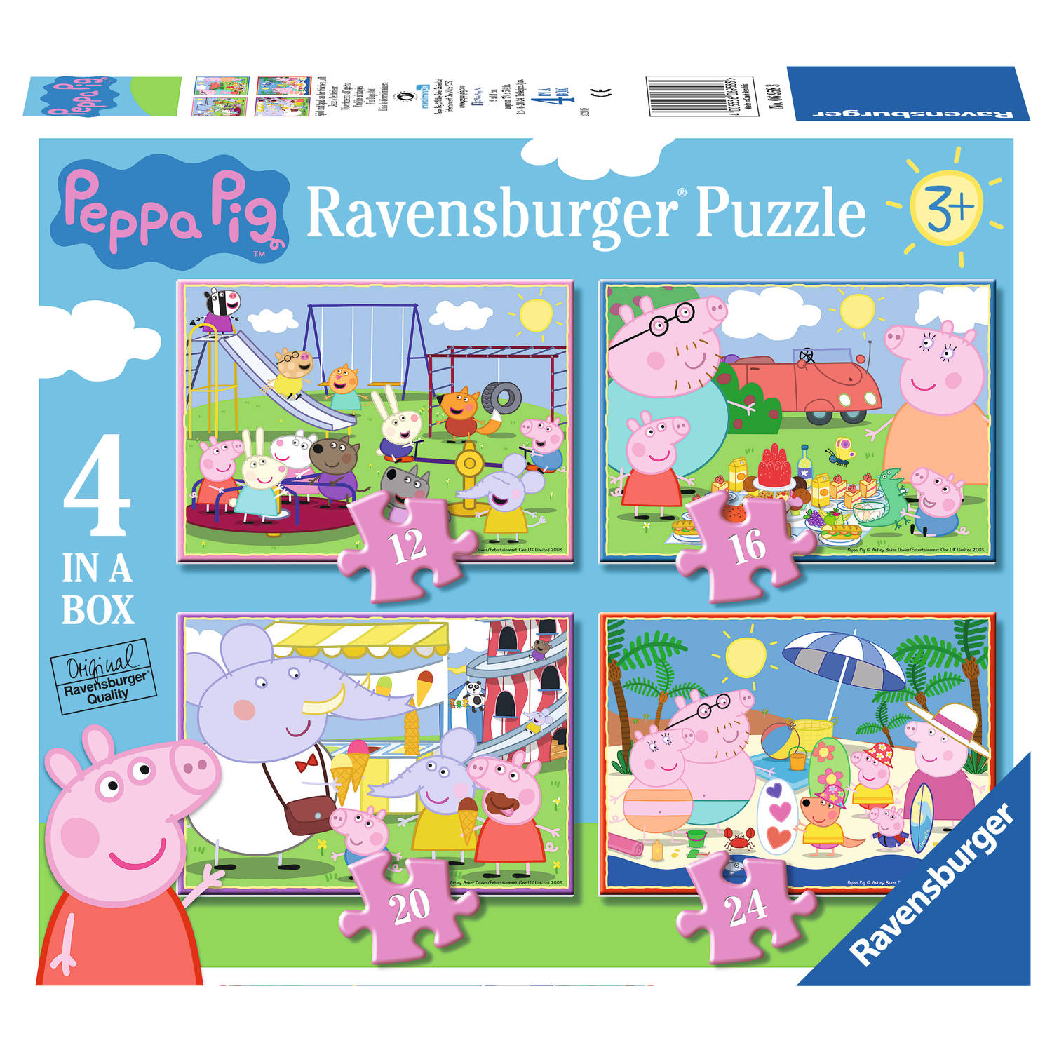Ravensburger 4 in 1 puzzel vorlijke uitstapjes peppa big
