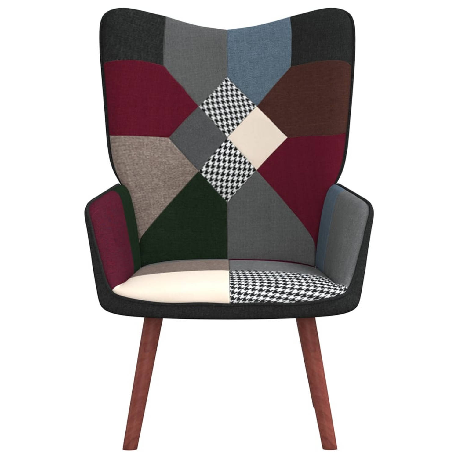 The Living Store Relaxstoel patchwork stof - Fauteuil