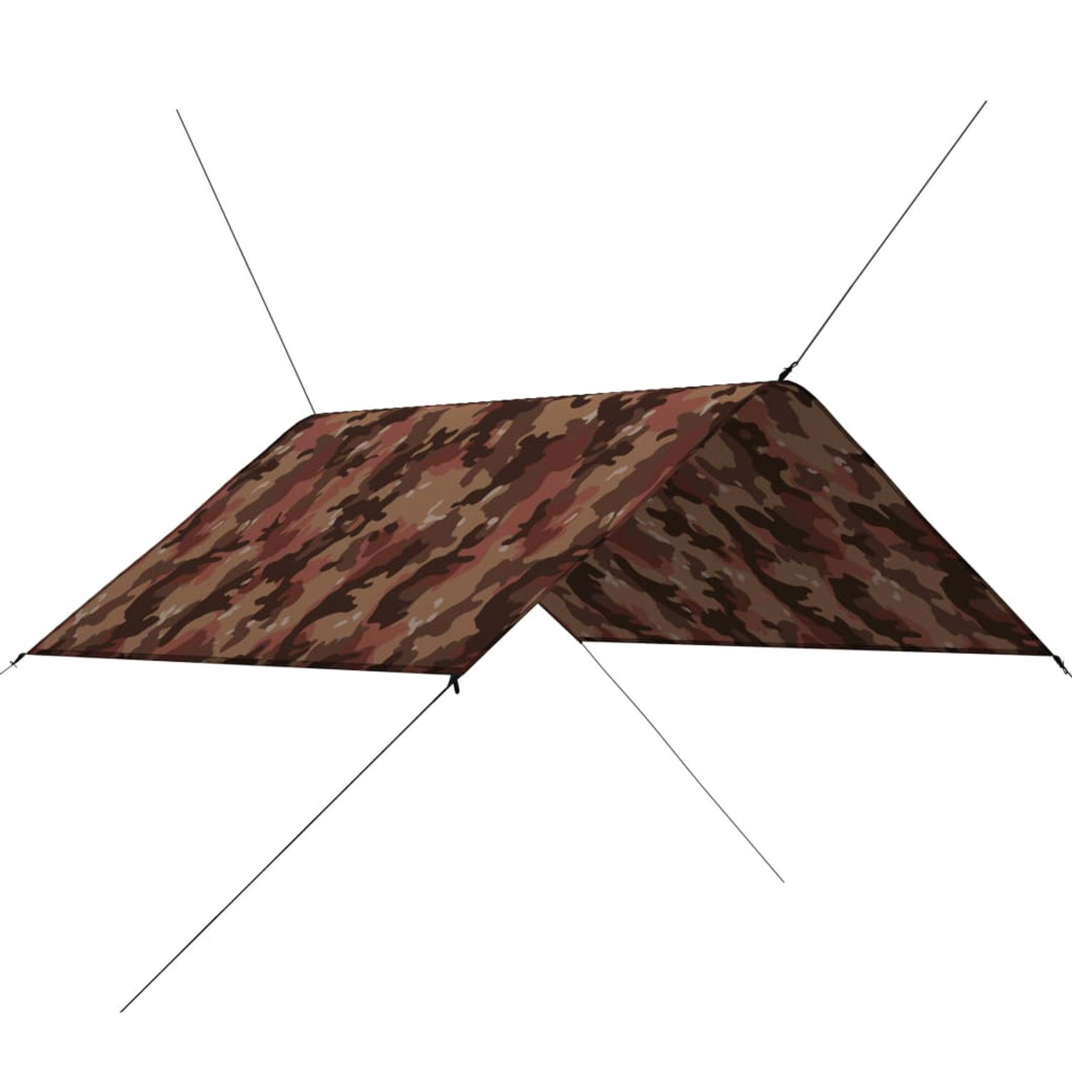 The Living Store Tuinzeil 300x285 cm - 180 T polyester met PA-coating - Camouflage
