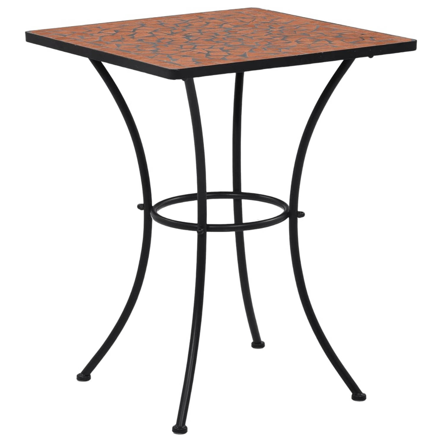 vidaXL Bistrotafel mozaÃ¯ek 60 cm keramiek terracottakleurig