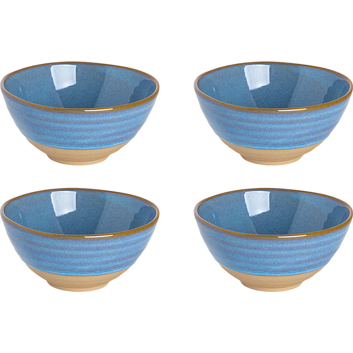 Palmer Schaal Dublin 12.5 Cm 40 Cl Blauw Stoneware 4 Stuk(s)