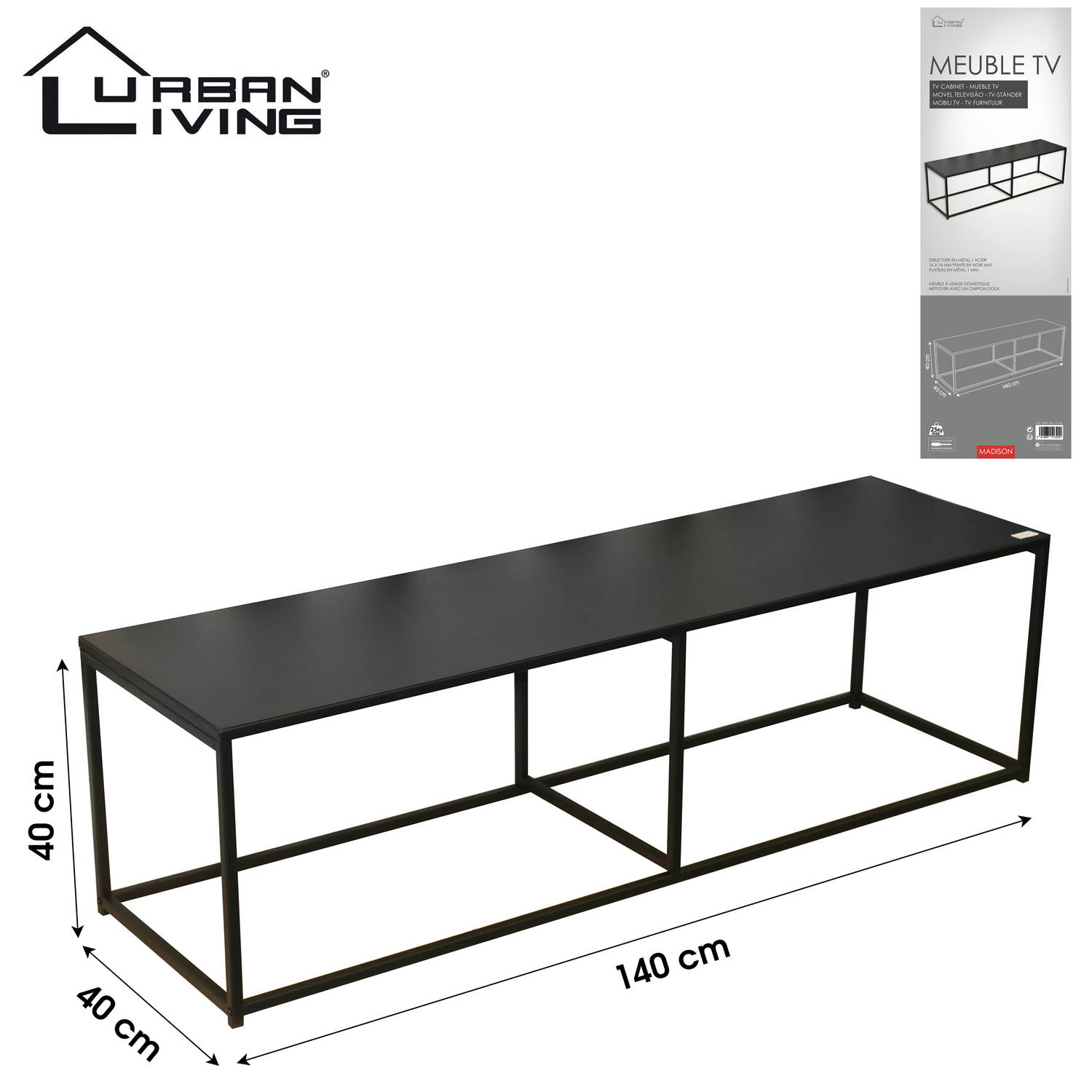 Gespecificeerd breedtegraad goochelaar Urban Living - Metalen TV-meubel/Dressoir - Industrieel Design | Blokker