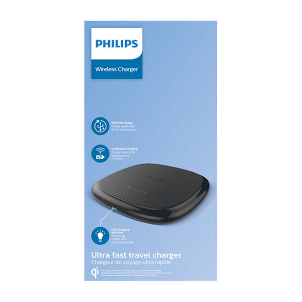 Philips Draadloze QI Oplader - DLP9210/00 - Telefoon Oplader - Anti-Slip Laag - Hoog Draadloos Bereik