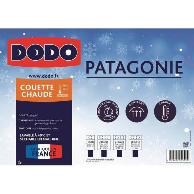 DODO Wit Patagonia warm dekbed - 220x240 cm