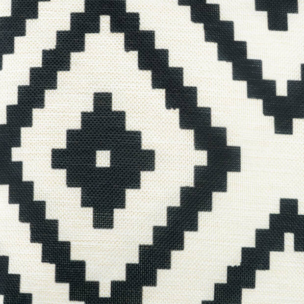 QUVIO Kussenhoes met ruit patroon (dikke lijnen), 45 x 45cm - Zwart / beige