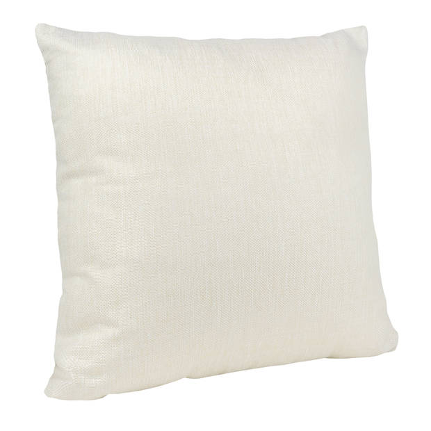 QUVIO Kussenhoes met ruit patroon (dikke lijnen), 45 x 45cm - Zwart / beige