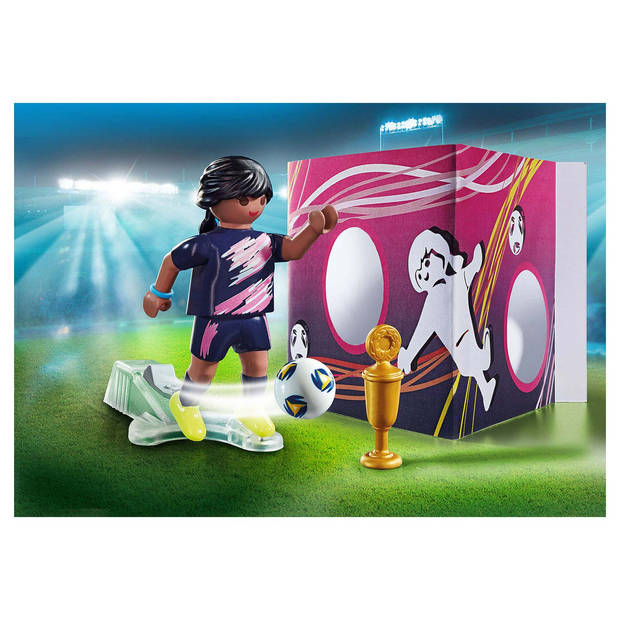 Playmobil Special Plus Voetbalster met doelmuur - 8-delig