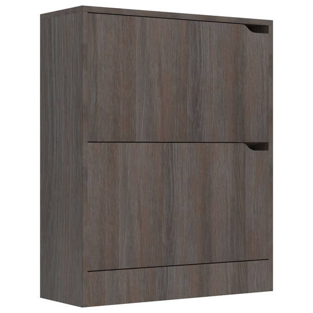 vidaXL Schoenenkast 2 deuren 59x24x74 cm bewerkt hout sonoma eiken