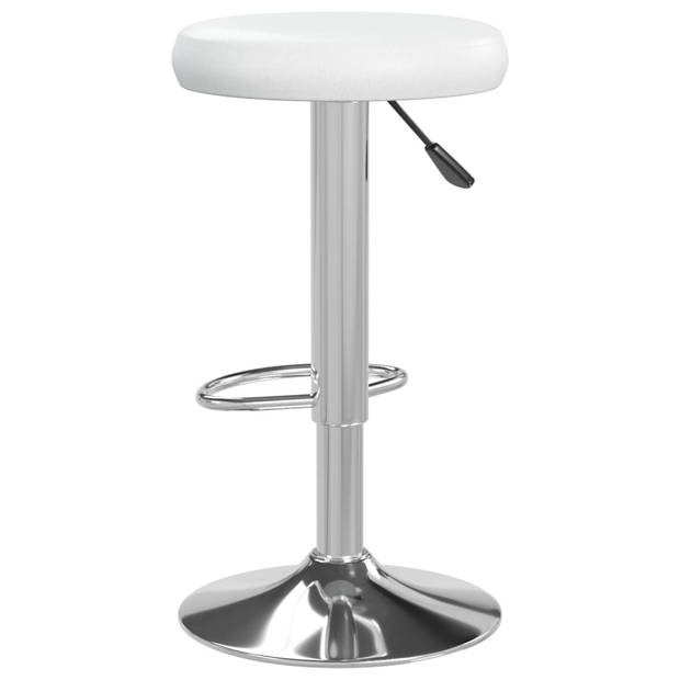 vidaXL Barstoelen 2 st kunstleer wit