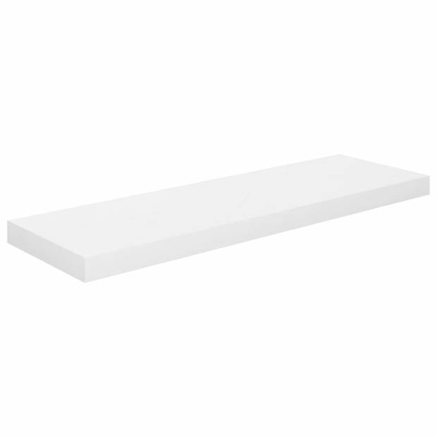 vidaXL Wandschap zwevend 80x23,5x3,8 cm MDF hoogglans wit