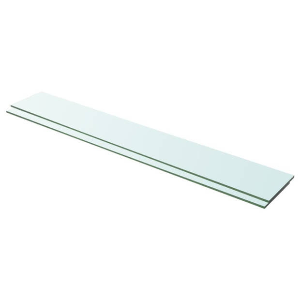 vidaXL Schappen 2 st 100x15 cm glas transparant