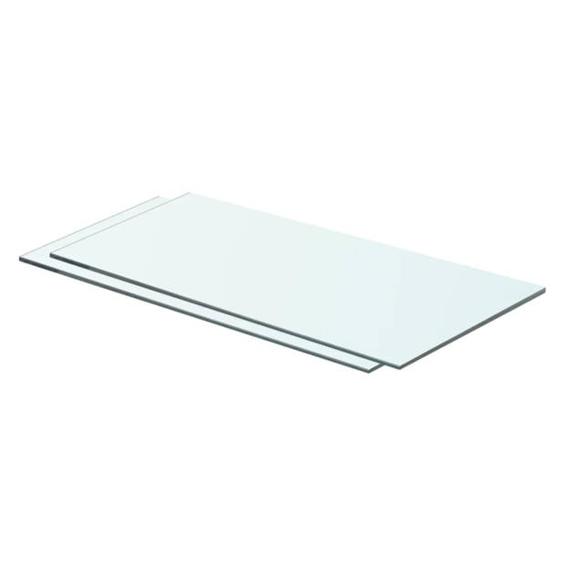 vidaXL Schappen 2 st 60x25 cm glas transparant