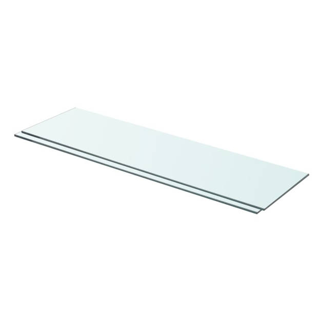 vidaXL Schappen 2 st 70x20 cm glas transparant