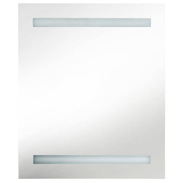 vidaXL Badkamerkast met spiegel en LED 50x14x60 cm betongrijs