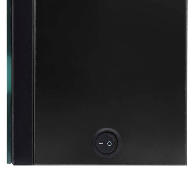 vidaXL Badkamerkast met spiegel en LED 50x14x60 cm glanzend zwart