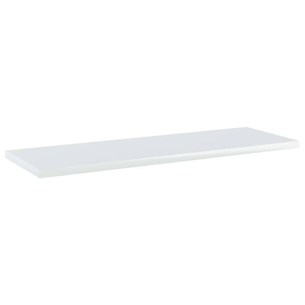 vidaXL Wandschappen 4 st 60x20x1,5 cm bewerkt hout hoogglans wit