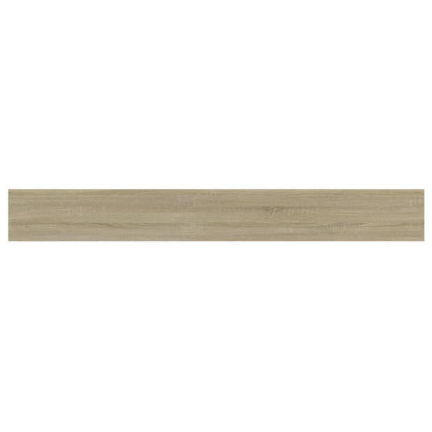 vidaXL Wandschappen 4 st 80x10x1,5 cm bewerkt hout sonoma eikenkleurig