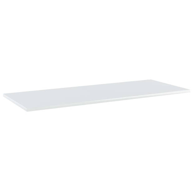 vidaXL Wandschappen 4 st 100x40x1,5 cm bewerkt hout hoogglans wit