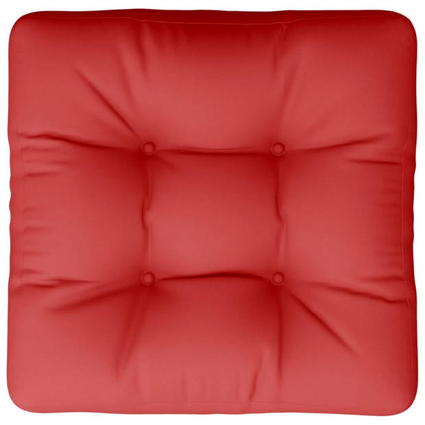 The Living Store Palletkussen - Polyester - 60 x 60 x 12 cm - Rood