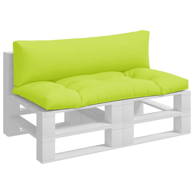 The Living Store Palletkussens - Polyester - Helder groen - 110 x 58 x 10 cm - Waterafstotend