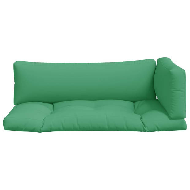 The Living Store Palletkussens - Groen - Polyester - Zachte vulling - 103 x 58 x 10 cm - Waterafstotend