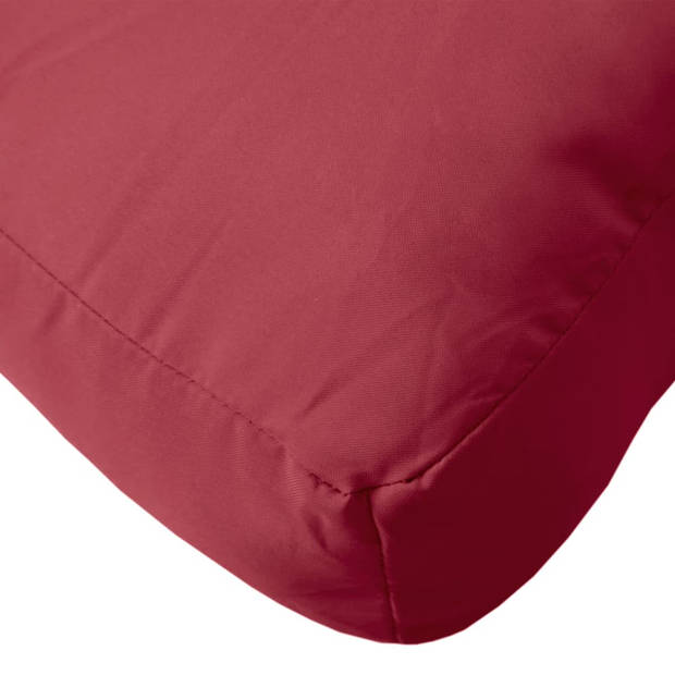 The Living Store Palletkussens - polyester - ultrazacht zitcomfort - voor binnen en buiten - rood - 103x58x10cm -
